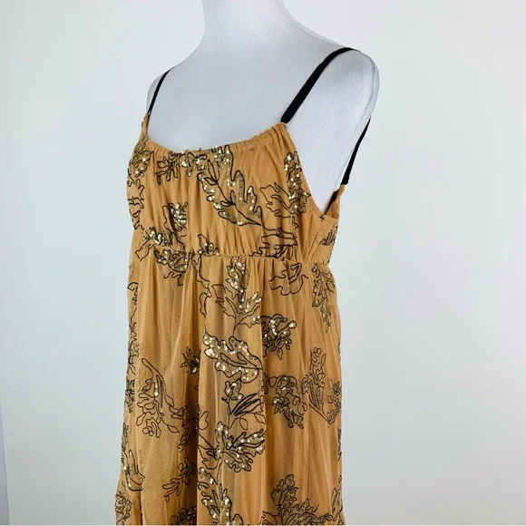 Anthropologie Bloggers Favorite Sequin Tulle Maxi Dress Small - Picture 8 of 14